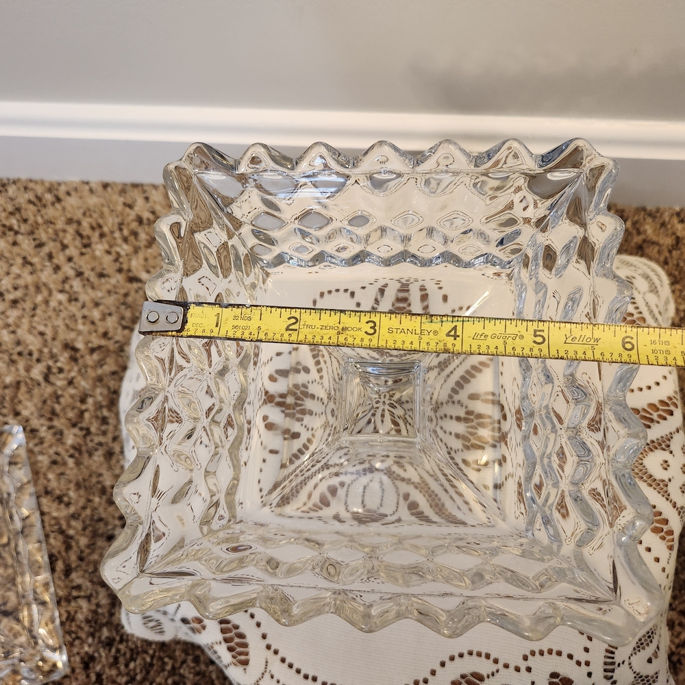 VTG Fostoria American Clear Wedding Bowl With Lid /Candy Dish/Compote HEAVY! - Picture 16 of 16